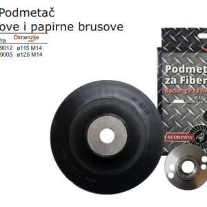 Podmetač za fiber diskove i papirne brusove