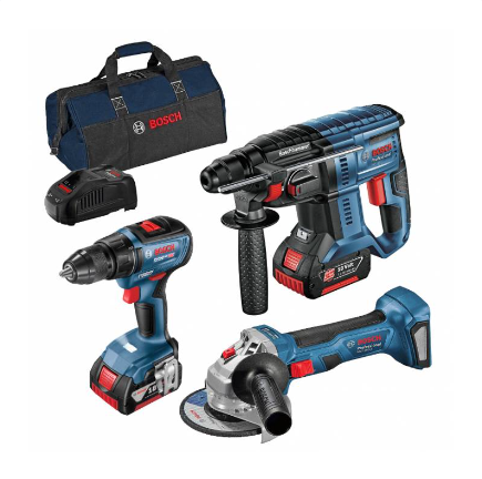 Garnitura akumulatorskog alata 3 u 1 sa punjačem i baterijama 2x5.0Ah Bosch
