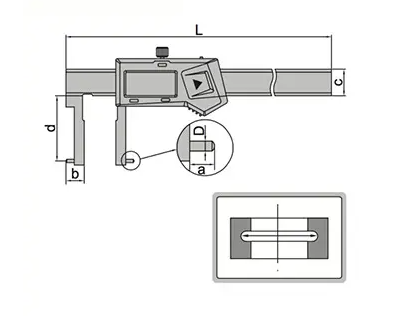 INSIZE Merilo pomično digitalno za unutrašnje žljebove 1121-1