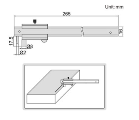 Insize 7202-200A Mjerilo za obilježavanje skica